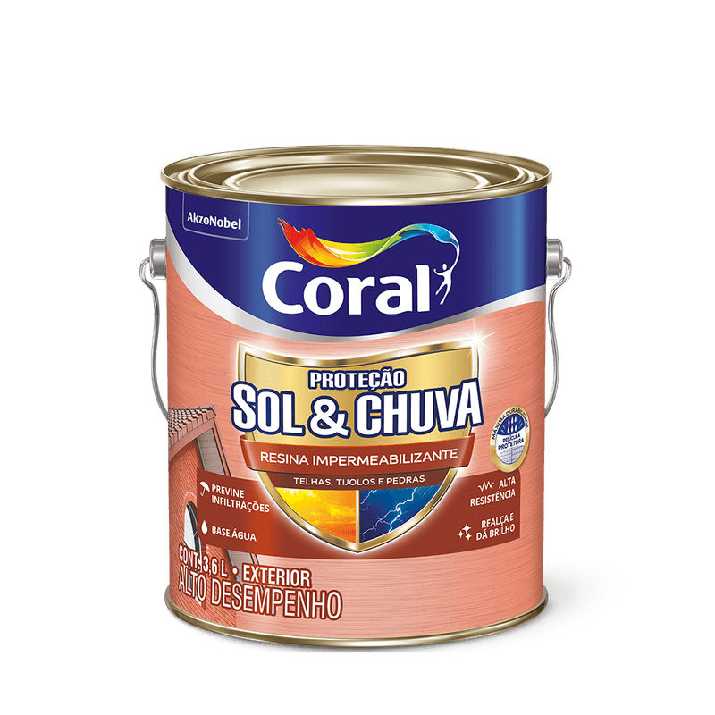 Proteção Sol & Chuva Resina Impermeabilizante - 3,6L